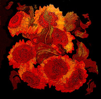 girasoles, 2014 (técnica mixta) de linda arthurs