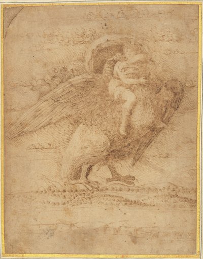 Júpiter y Ganímedes Sobre un Paisaje Extenso de or Andrea Mantegna Giovanni Bellini