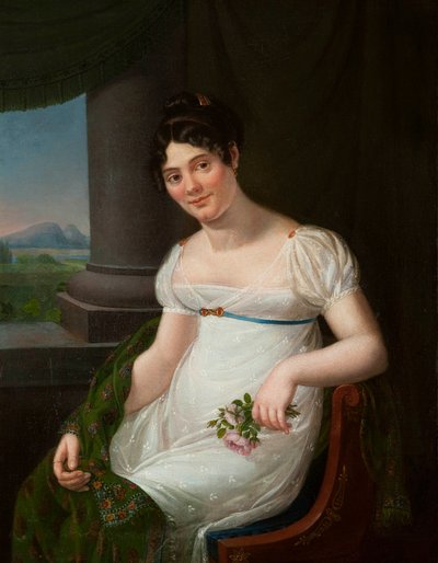 Retrato de medio cuerpo de La Duchesnois de or Berger, Jenny Desoras