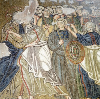 El beso de Judas, mosaico en la iglesia principal del monasterio de Nea Moni (Lista del Patrimonio Mundial de la Unesco) de Theodore Charles Ange Coquelin