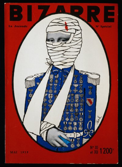 Mona Lisa, portada del número especial de la revista Bizarre, París, Librerías de las Tullerías, mayo de 1959 de Theodore Charles Ange Coquelin