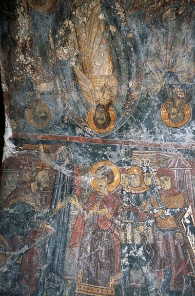 Escenas de la vida de Jesús, bóveda pintada por Pagomenos en la iglesia de Agios Georgios, Anidri, Creta, Grecia de Theodore Charles Ange Coquelin