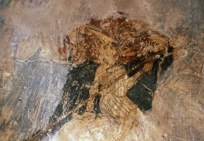 Hombre a caballo, fresco en la Iglesia de Agios Georgios, Komitades, Creta, Grecia de Unbekannt Unbekannt