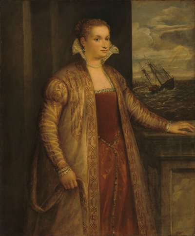 Emilia di Spilimbergo de possibly begun by Gian Paolo Pace Assistant of Titian