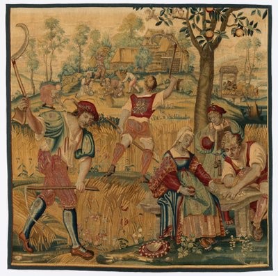 Verano: Escena de Cosecha de possibly by Gobelins Manufactory