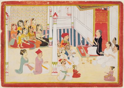 Svetambara Jain Profesora Dando Instrucción de possibly by Sahib Ram