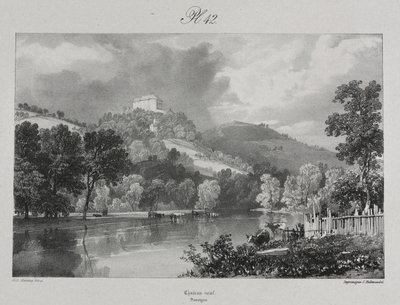 Viajes pintorescos y románticos en la antigua Francia. Auvernia: Château Neuf de probably by Antoine Louis Barye