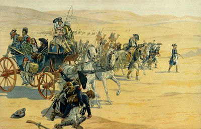 Campaña o Expedición de Egipto de Napoleón I Bonaparte (1769-1821) entre 1798 y 1801. Ilustración de Jacques Marie Gaston Onfray de Breville dit JOB (1858-1931). Colección privada de pseudonym for Onfray de Breville Jacques Job