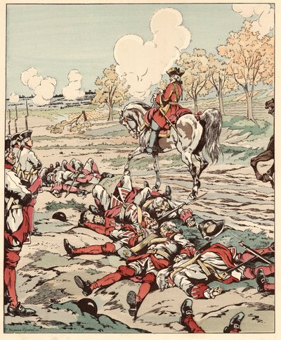 ¿Cañón? Bueno... Mata, aquí están todas las palabras de Saint Pern pronunciadas con su tabaco en la mano después de la masacre de granaderos por los cañones del ejército enemigo en la Batalla de Minden en 1759 durante la Guerra de los Siete Años, para devo de pseudonym for Onfray de Breville Jacques Job
