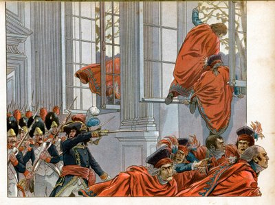 Consulado: Joachim Murat (1767-1815) entra en la Cámara del Consejo de los Quinientos con 50 hombres para expulsar a los Senadores durante el golpe de estado del 18 de brumario (9/11/1799) que terminó con el Directorio y dio nacimiento al de pseudonym for Onfray de Breville Jacques Job