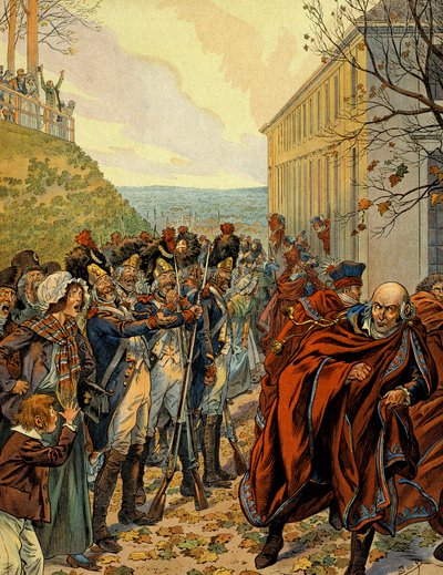 Golpe de Estado de Napoleón I Bonaparte (1769-1821): Huida del Consejo de los Quinientos el 19 de brumario (10 de noviembre) de pseudonym for Onfray de Breville Jacques Job