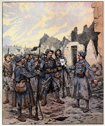 ¡Coraje! ¡Los atraparemos! General Philippe Pétain (1856-1951) el 27 de febrero de pseudonym for Onfray de Breville Jacques Job