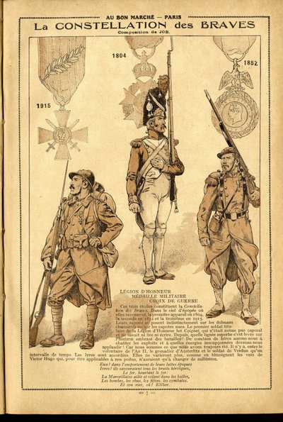 Diario de Bon Marche 1917 - Ilustración de Job (Jacques Marie Gaston Onfray de Breville) (1858-1931): 1905 de pseudonym for Onfray de Breville Jacques Job