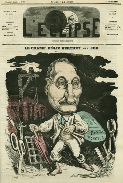 Elie Berthet, hombre de letras francés. Portada en 