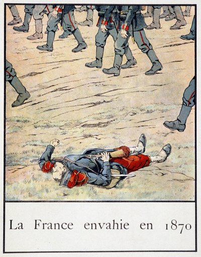 Francia invadida en 1870 (un soldado muerto en el campo de batalla) - en 