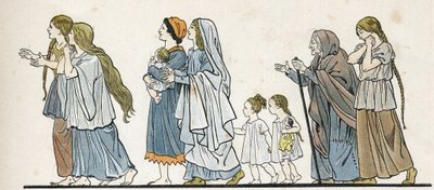 Campesinas galas con sus hijos. en "Francia, su historia contada por G. Montorgueil, ilustrada por Job" 1896. Colección privada. de pseudonym for Onfray de Breville Jacques Job