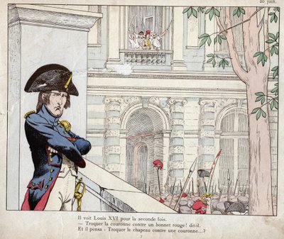 Vio a Luis XVI por segunda vez (Invasión de las Tullerías, 20 de junio) de pseudonym for Onfray de Breville Jacques Job
