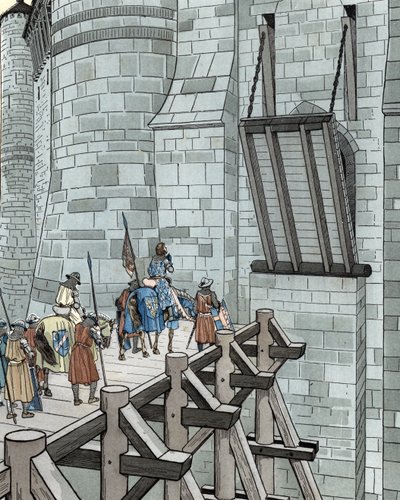 Guerra de los Cien Años: Felipe VI de Valois pide asilo en el castillo de Broye (1346) de pseudonym for Onfray de Breville Jacques Job