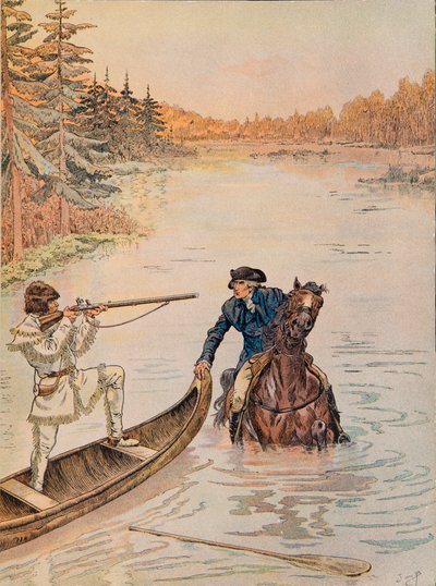 Georges Washington juega al guardia de caza en sus tierras, Colección Privada de pseudonym for Onfray de Breville Jacques Job