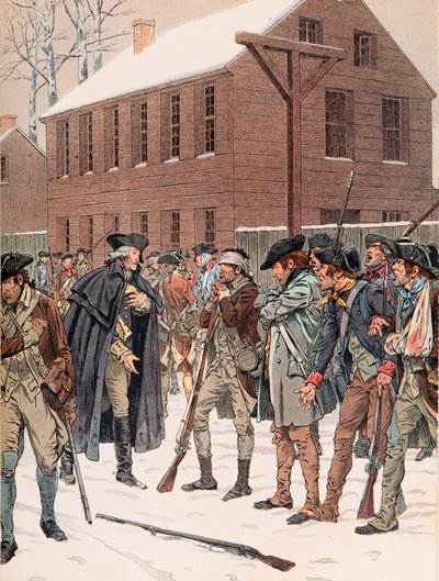 Jacques Marie Gaston Onfroy de Breville, conocido como JOB (1858-1931) - George Washington intenta razonar con algunos de los amotinados del ejército durante la Guerra de Independencia. Colección privada de pseudonym for Onfray de Breville Jacques Job