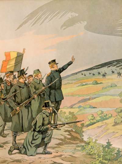 Historia de Bélgica: El rey Alberto (1875 - 1934) y el ejército belga enfrentan la invasión alemana durante la Primera Guerra Mundial de pseudonym for Onfray de Breville Jacques Job