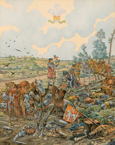 Jacques Marie Gaston Onfroy de Breville dit JOB - Historia de Bélgica: Juan I, Conde de Luxemburgo, cae en la Batalla de Crécy el 26 de agosto de 1346 de pseudonym for Onfray de Breville Jacques Job