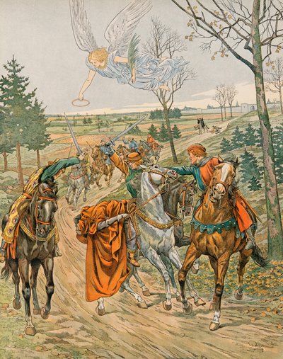 Historia de Bélgica: San Alberto de Lovaina (ca. 1166-1192), Príncipe de Lieja es asesinado en Reims por los sicarios del Emperador Enrique VI en 1192 de pseudonym for Onfray de Breville Jacques Job