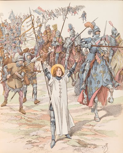 Jacques Marie Gaston Onfroy de Breville dit JOB (1858-1931) - Juana de Arco (1412-1431) al frente de su ejército de pseudonym for Onfray de Breville Jacques Job