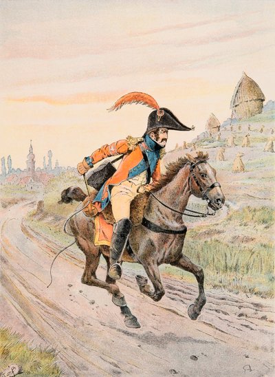 Jacques Marie Gaston Onfroy de Breville dit JOB (1858-1931) - Uniforme de las tropas francesas en todas las épocas: Correo del Príncipe de Neuchatel bajo el Primer Imperio, Colección privada de pseudonym for Onfray de Breville Jacques Job