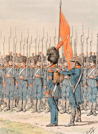 Uniforme de las tropas francesas en todos los tiempos: Infantería ligera de pseudonym for Onfray de Breville Jacques Job