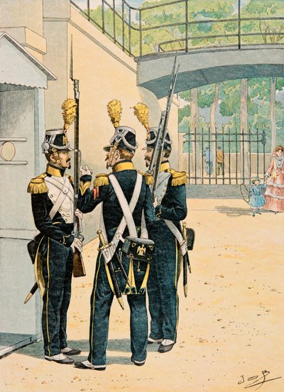 Uniforme de las tropas francesas en todos los tiempos: Voltigeurs de la Guardia Imperial de pseudonym for Onfray de Breville Jacques Job