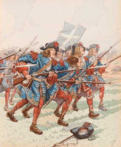 Jacques Marie Gaston Onfroy de Breville dit JOB (1858-1931) - La primera bayoneta (Carga militar en tiempos de Luis XIII) de pseudonym for Onfray de Breville Jacques Job