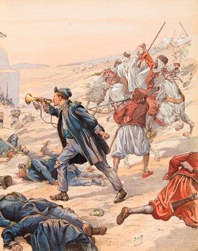 Jacques Marie Gaston Onfroy de Breville dit JOB (1858-1931) - El clarín de Sidi Brahim (El clarín Guillaume Rolland (1821-1916) sonó la carga para levantar las tropas contra Abd el Kader en 1842), Colección privada de pseudonym for Onfray de Breville Jacques Job