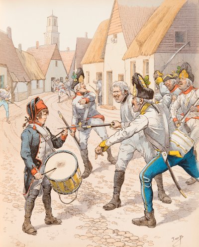 El pequeño tambor de Wattignies en 1793 (El tambor Stroh cayó bajo los golpes de los austriacos durante la batalla) de pseudonym for Onfray de Breville Jacques Job