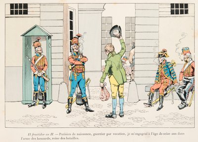 Joven comprometido en los Húsares durante la Revolución Francesa de pseudonym for Onfray de Breville Jacques Job