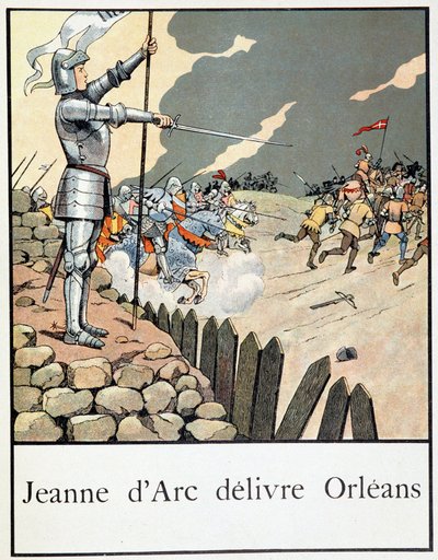 Juana de Arco libera Orleans - en “Petite histoire de France” por Jacques Bainville, ed. Mane de pseudonym for Onfray de Breville Jacques Job