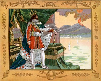 Joachim Murat (1767-1815) rey de Nápoles en 1808. Grabado de Jacques Marie Gaston Onfray de Breville, conocido como Job (1858-1931) de pseudonym for Onfray de Breville Jacques Job