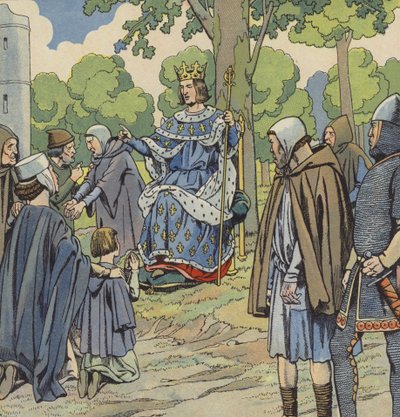 El rey Luis IX de Francia impartiendo justicia de pseudonym for Onfray de Breville Jacques Job