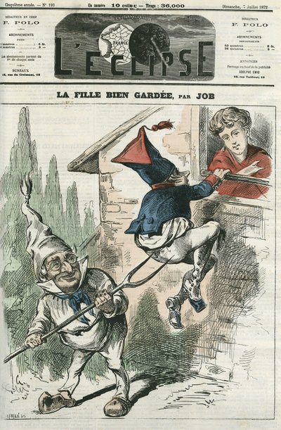 La fille bien gardee. Portada en "L