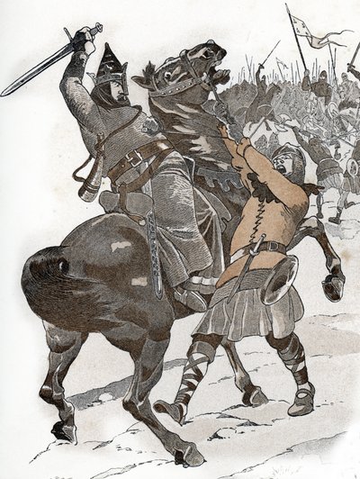 Luis VI le Gros en la batalla de Bremule (1119) "¡No tomamos al Rey de Francia, ni en la guerra ni en el ajedrez!" de pseudonym for Onfray de Breville Jacques Job