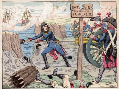 Napoleón en Tolón - (Sitio de Tolón) 1793 - litografía de Job (Jacques Onfroy de Bréville) de 