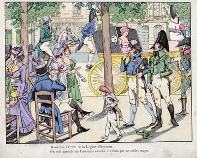 Napoleón establece la orden de la Legión de Honor. de pseudonym for Onfray de Breville Jacques Job