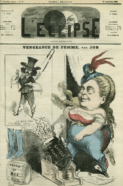 Olympe Audouard (1830-1890), feminista francesa y su enemigo Jules Barbey d