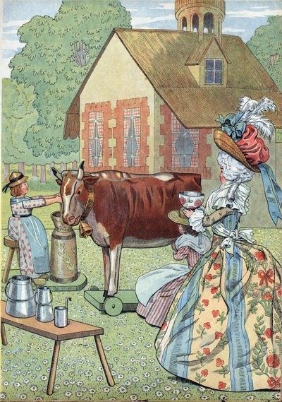 Escena de la historia de Francia en juguetes: Pequeño Trianon de María Antonieta. de pseudonym for Onfray de Breville Jacques Job