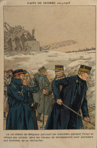 WW1: El rey soldado (ilustración) de pseudonym for Onfray de Breville Jacques Job