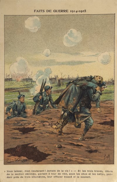 WW1: Para salvar al jefe (ilustración) de pseudonym for Onfray de Breville Jacques Job
