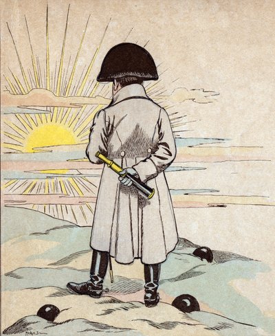Retrato de Napoleón Bonaparte - litografía de Job (Jacques Onfroy de Bréville) de "Le Grand Napoléon des Petites Enfants" 1893 de pseudonym for Onfray de Breville Jacques Job