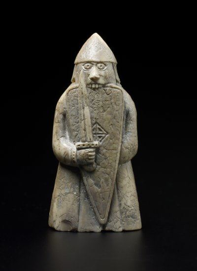 Pieza de ajedrez de Lewis - Berserker de school Scandinavian