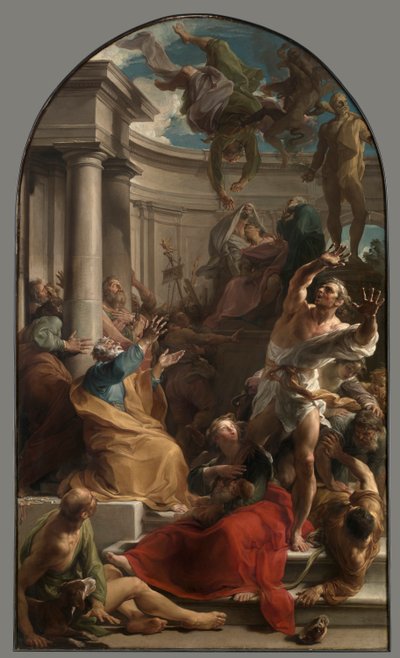 The Fall of Simon Magus de studio of Pompeo Batoni