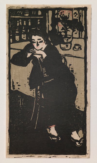 mujer en un café de Ôta Saburô